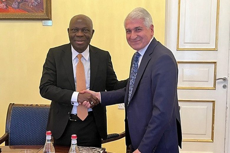 RUEA President G. Makaryan met with the ILO Director-General Mr. Gilbert F. Houngbo in the framework of the International Conference on "Advancing Social Justice: Reshaping the Future of Work in the Era of Technological Transformations and Crisis"